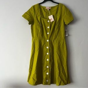 NWT LISA SAYS GAH Rita Mini Dress Lime Green XL (Fits Small)
